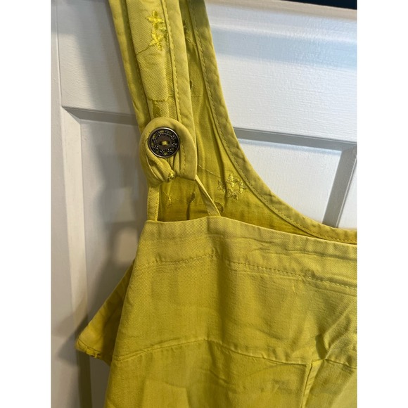 Vintage Froxx Lime Green y2k 90s USA Floral Embroidered Maxi Dress Size L - Picture 10 of 10